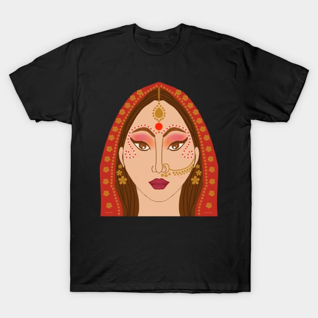 Indian Bengali Bride T-Shirt by TANSHAMAYA